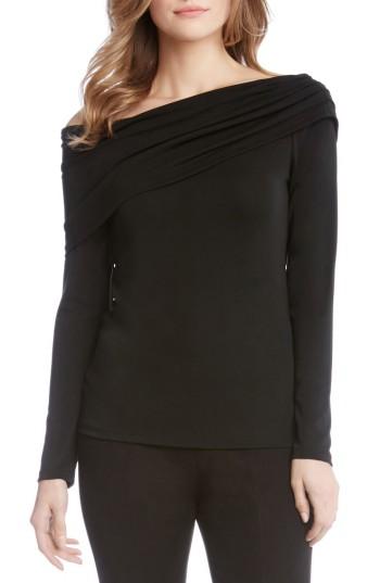 Women's Karen Kane One-shoulder Drape Top - Black