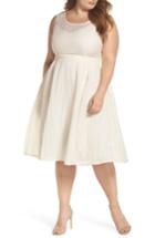 Women's Elvi The Evelyn Textured Midi Dress Us / 16 Uk - Ivory