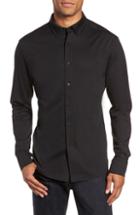 Men's Vince Camuto Slim Fit Button Down Collar Sport Shirt, Size - Black