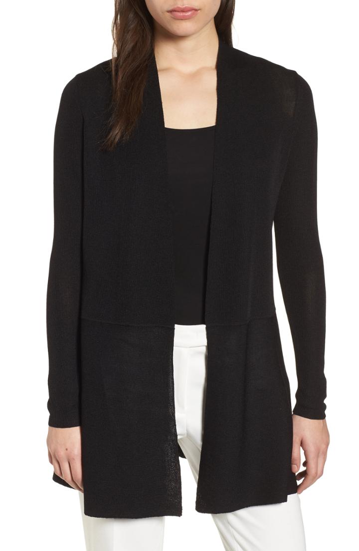 Women's Anne Klein Open Cardigan - Black