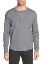 Men's Bonobos Marled Slub Long Sleeve Henley - Blue