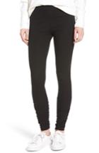 Women's James Perse Ruched Ankle Leggings - Black
