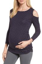Women's Isabella Oliver Jennifer Dot Cold Shoulder Maternity Top