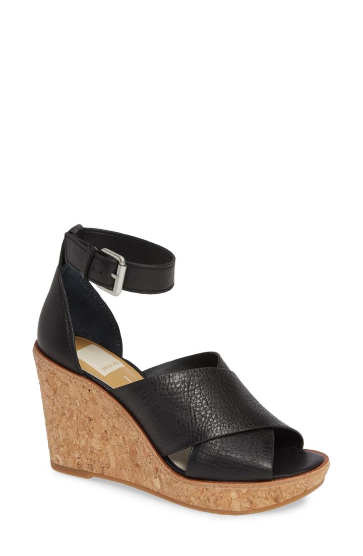 Women's Dolce Vita Urbane Wedge Sandal M - Black