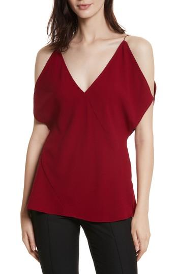 Women's Elizabeth And James Arimah Bias Cold Shoulder Top - Red