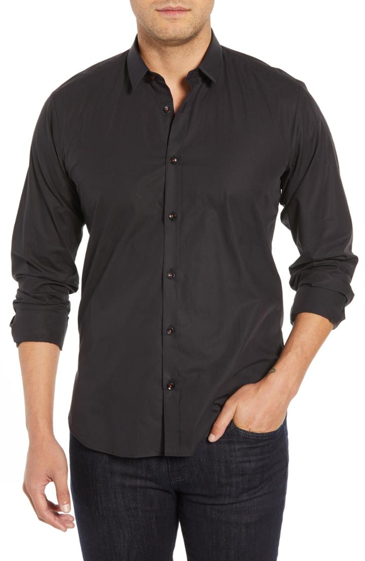 Men's Jared Lang Long Sleeve Sport Shirt - Black