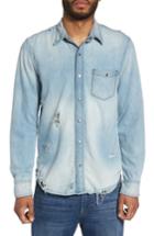 Men's Hudson Weston Slim Fit Destructed Denim Shirt