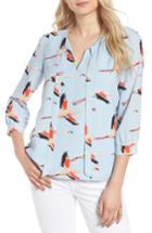 Women's Cooper & Ella Valentine Tie Front Blouse, Size - Blue