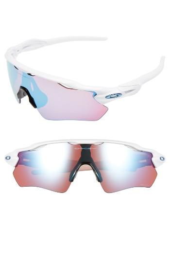 Women's Oakley Radar Ev Path 50mm Sunglasses - White/ Prizm Sapphire Snow