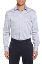 Men's Duchamp Trim Fit Solid Dress Shirt - 32/33 - Grey
