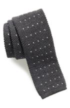 Men's Eleventy Stitch Wool Knit Tie, Size - Grey