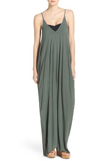 Women's Elan V-back Cover-up Maxi Dress - Green