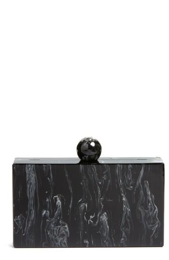 Like Dreams Valyn Marbled Box Clutch - Black