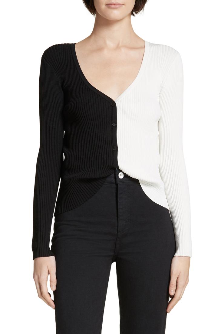 Women's Staud Cargo Colorblock Sweater - Black