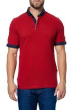 Men's Maceoo Woven Trim Polo (s) - Red