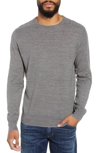 Men's J.crew Cotton Blend Crewneck Sweater, Size - Grey