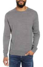 Men's J.crew Cotton Blend Crewneck Sweater, Size - Grey