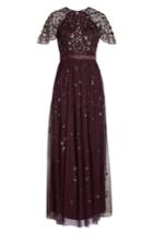 Women's Adrianna Papell Beaded Gown - Purple