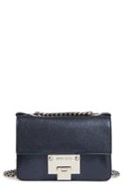 Jimmy Choo Mini Rebel Metallic Leather Crossbody Bag - Blue