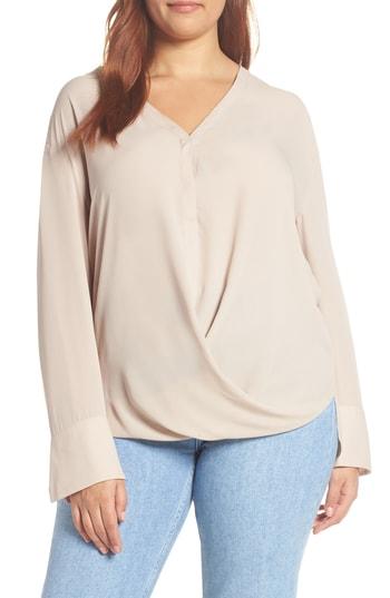 Women's Chelsea28 Drape Front Top - Brown