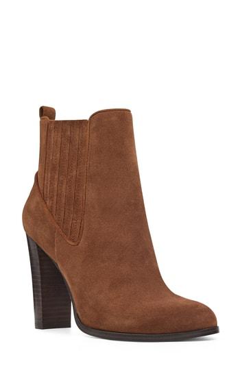Women's Nine West Crimson Chelsea Bootie M - Brown