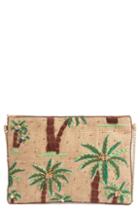 Area Stars Embroidered Palm Tree Crossbody Bag - Pink