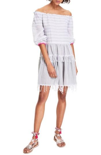 Women's Lemlem Anana Off The Shoulder Cover-up Dress - White