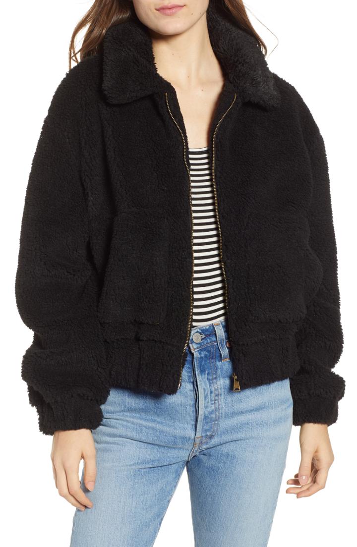 Women's Thread & Supply Northy Faux Fur Jacket - Black