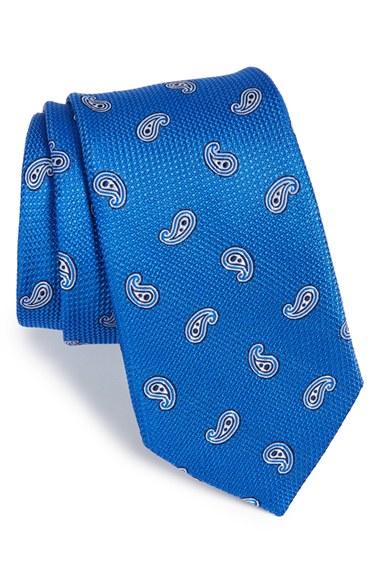 Men's Nordstrom Paisley Silk Tie, Size - Blue