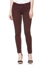 Women's Paige Verdugo Raw Hem Skinny Jeans - Red