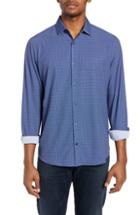 Men's Mizzen+main Atlantic Trim Fit Daisy Print Performance Sport Shirt - Blue