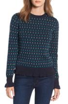 Women's Treasure & Bond Ruffle Trim Pullover Sweater, Size - Blue