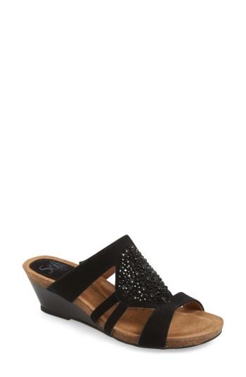 Women's Sofft Vassy Wedge Sandal .5 M - Black