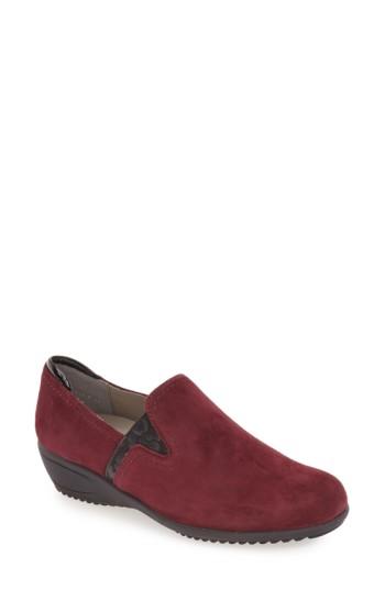 Women's Ara 'lilli' Wedge Loafer .5 M - Burgundy