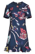 Women's Ted Baker London Colour By Numbers Carleen Frill Dress