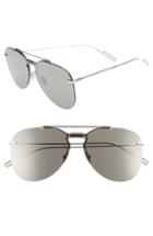 Men's Dior 62mm Mirrored Aviator Sunglasses - Palladium/grey