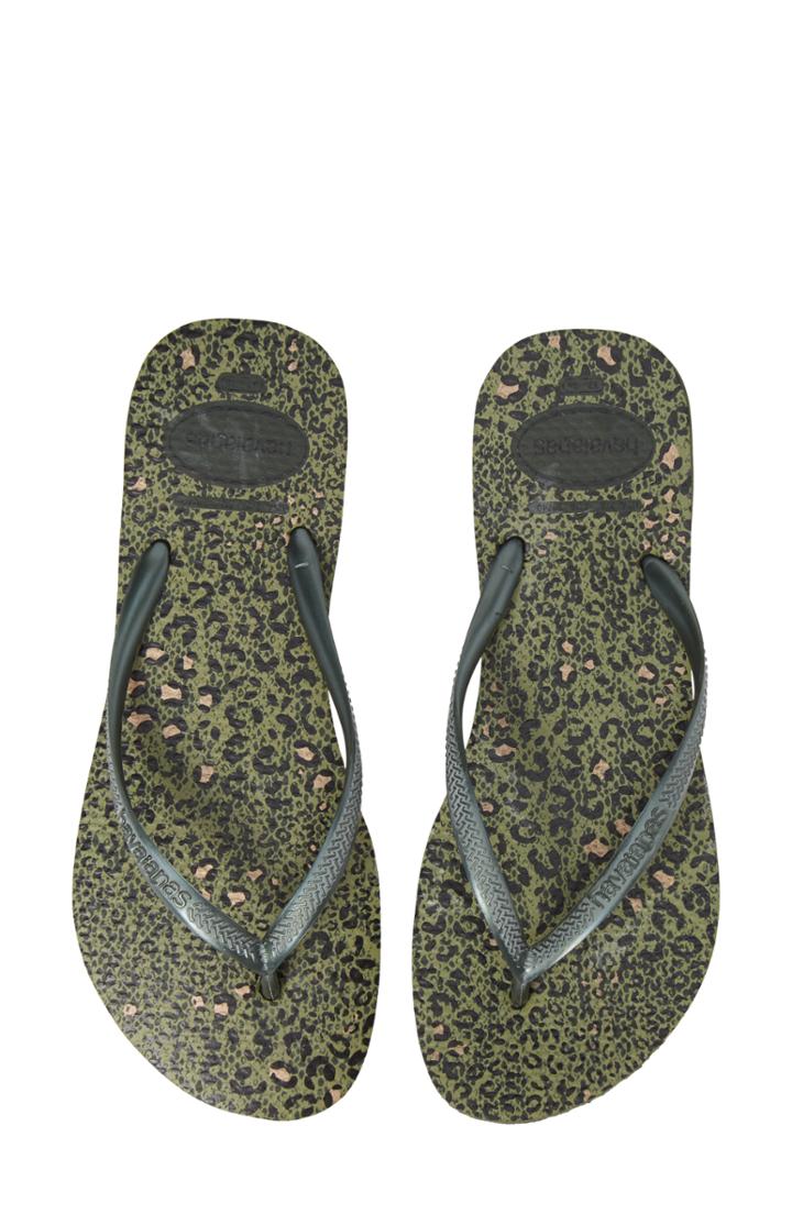 Women's Havaianas 'slim Animal Print' Flip Flop Br - Green