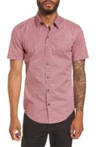 Men's Boss Robb Sharp Fit Print Sport Shirt - Red