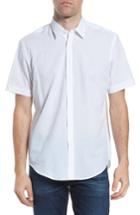 Men's Coastaoro Sucker Regular Fit Seersucker Sport Shirt - White