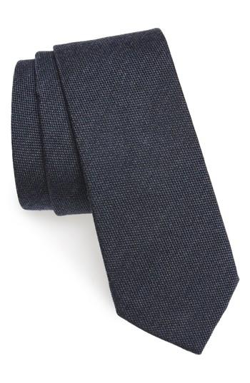 Men's Nordstrom Men's Shop Solid Skinny Tie, Size - Brown