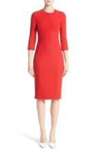 Women's Michael Kors Stretch Wool Boucle Sheath Dress - Red