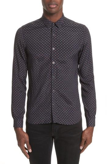 Men's The Kooples Star Print Shirt - Blue
