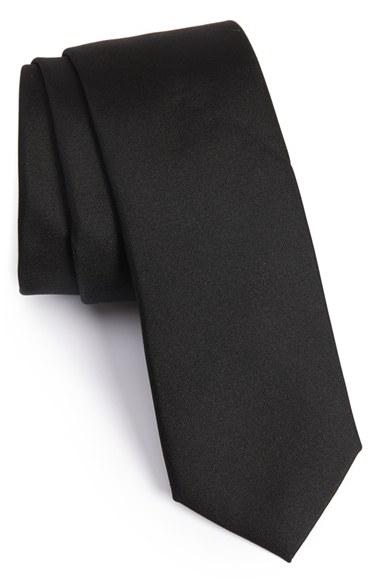 Men's Calibrate Veloutine Woven Silk Skinny Tie