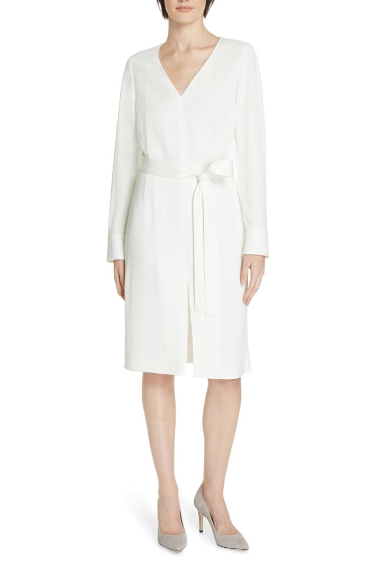 Women's Boss Dulca Belted Dress - White