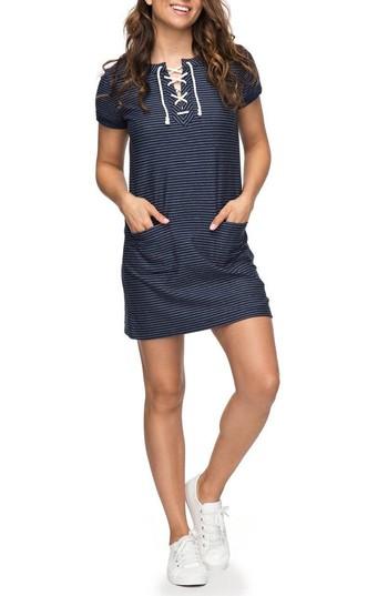 Women's Roxy Beyond The Ocean Stripe Dress - Blue