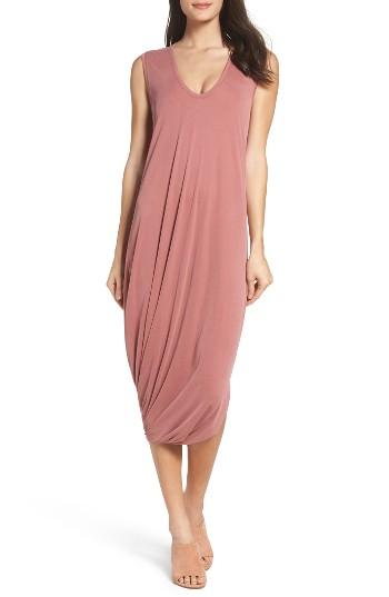 Women's Bcbgmaxazria Ruched Midi Dress - Red