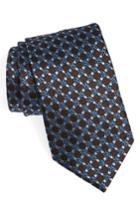 Men's Ermenegildo Zegna Geometric Silk Tie, Size X-long - Brown