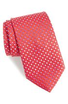 Men's Nordstrom Men's Shop Boardwalk Dot Silk Tie, Size - Red