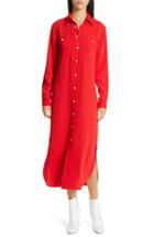 Women's Polo Ralph Lauren Midi Shirtdress - Red
