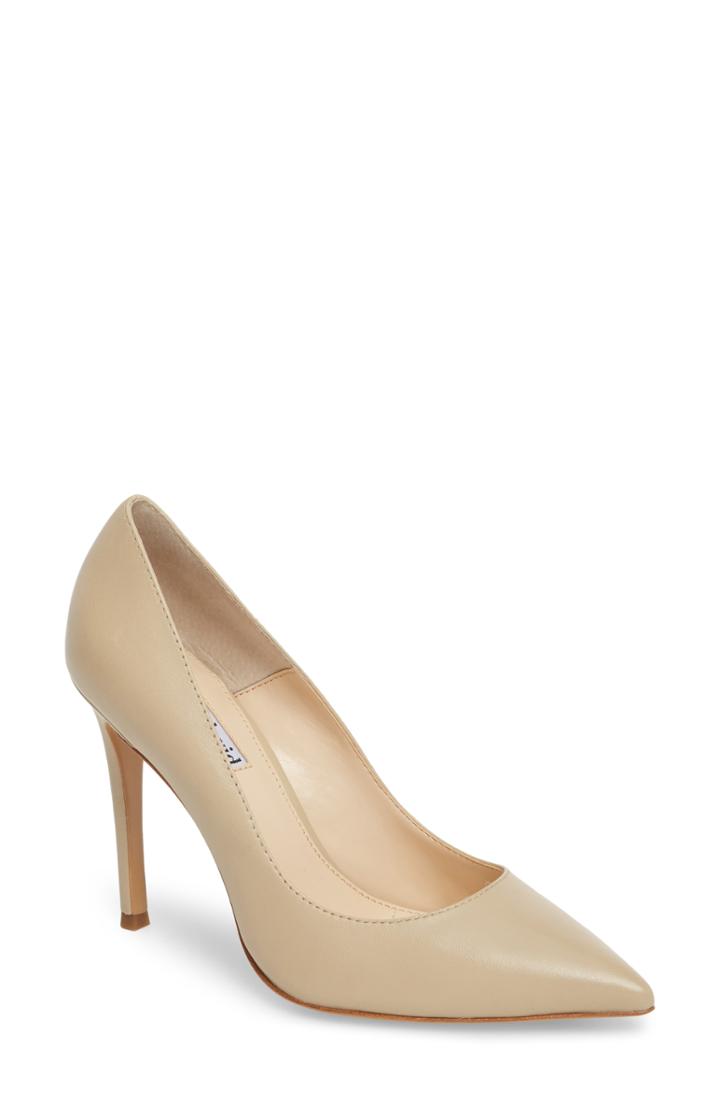 Women's Charles David Calessi Pointy Toe Pump .5 M - Beige
